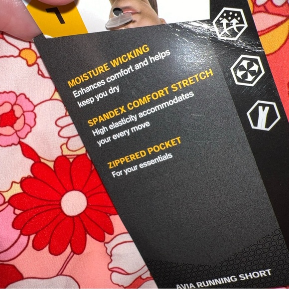 Avia Running Shorts - Pink Floral Print - Size L 12-14 NWT - Picture 4 of 10